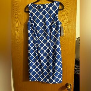 Beautiful Women’s Blue and White above the knee dress.
